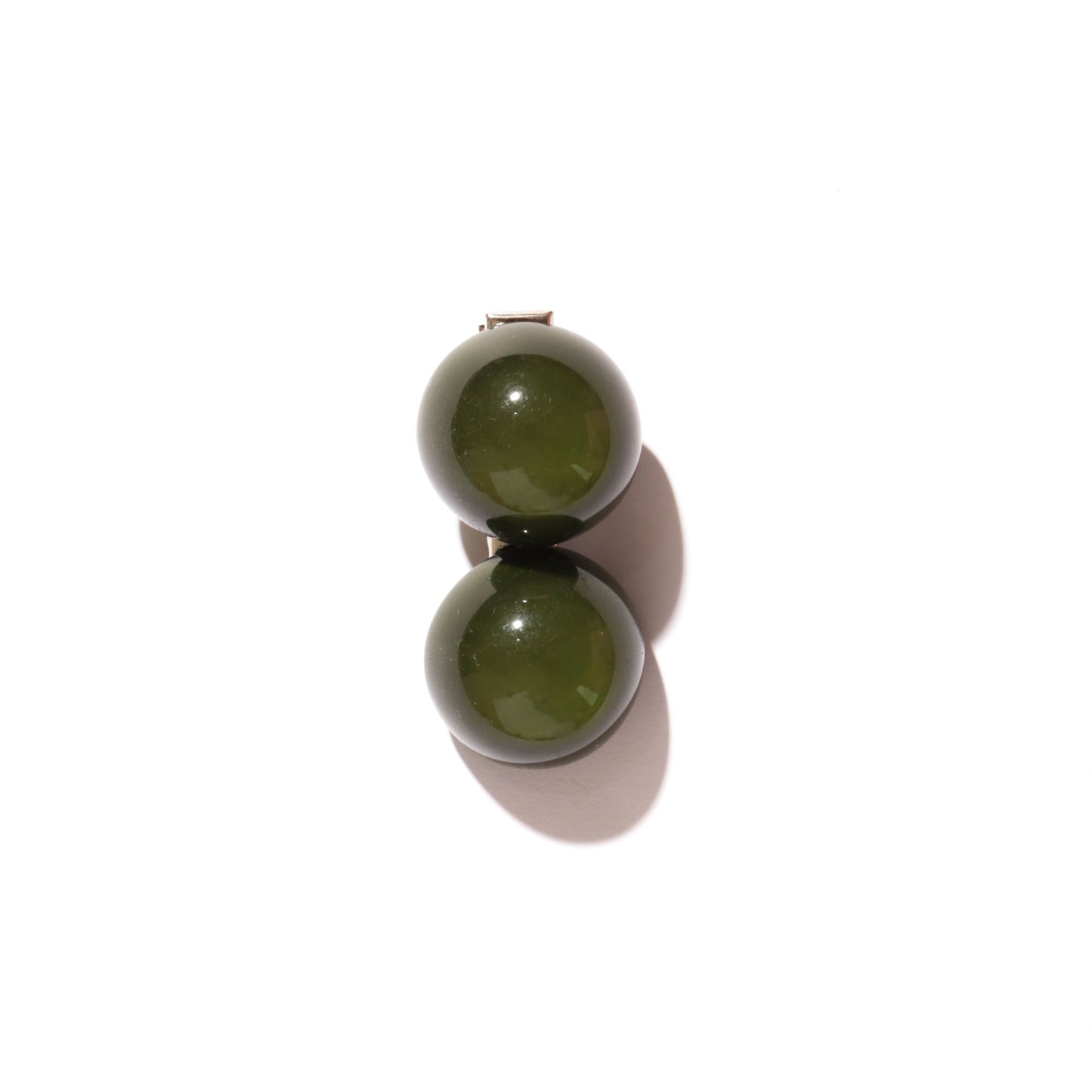 Presilha de cabelo esferas verde musgo