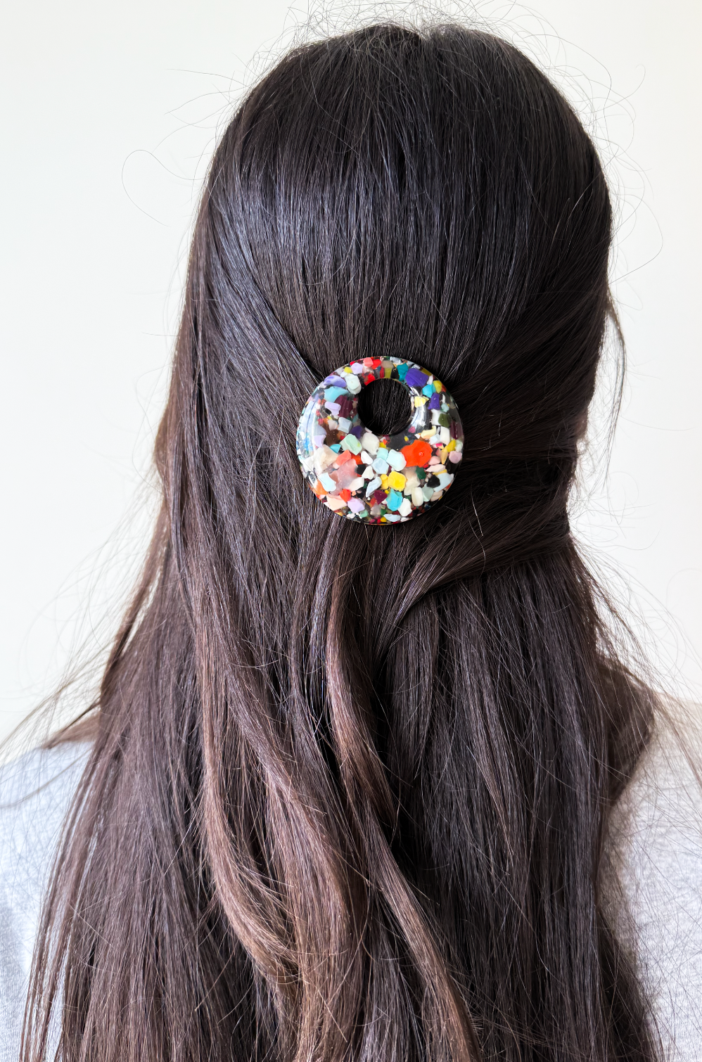 Presilha de cabelo granilite transparente