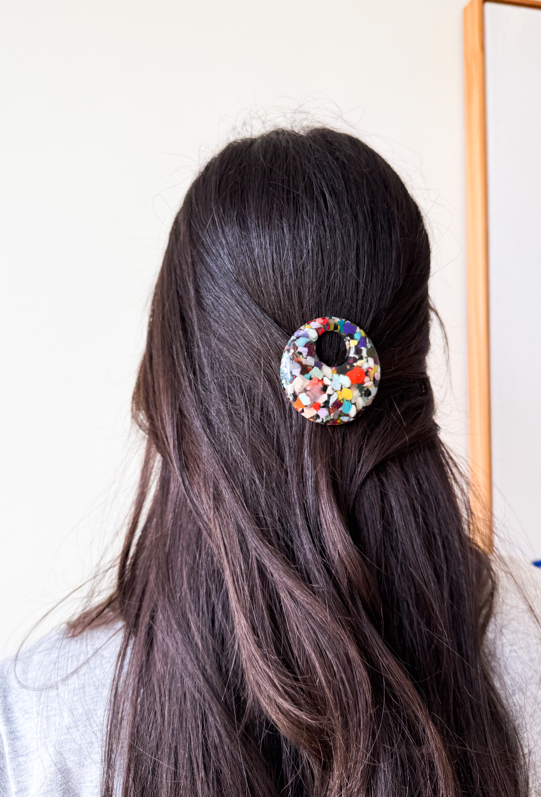 Presilha de cabelo granilite transparente
