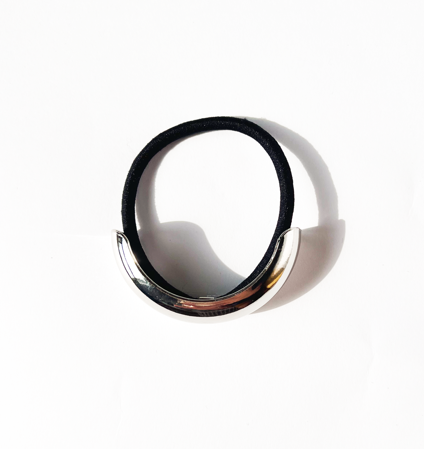 Elástico de cabelo ponteira único prata