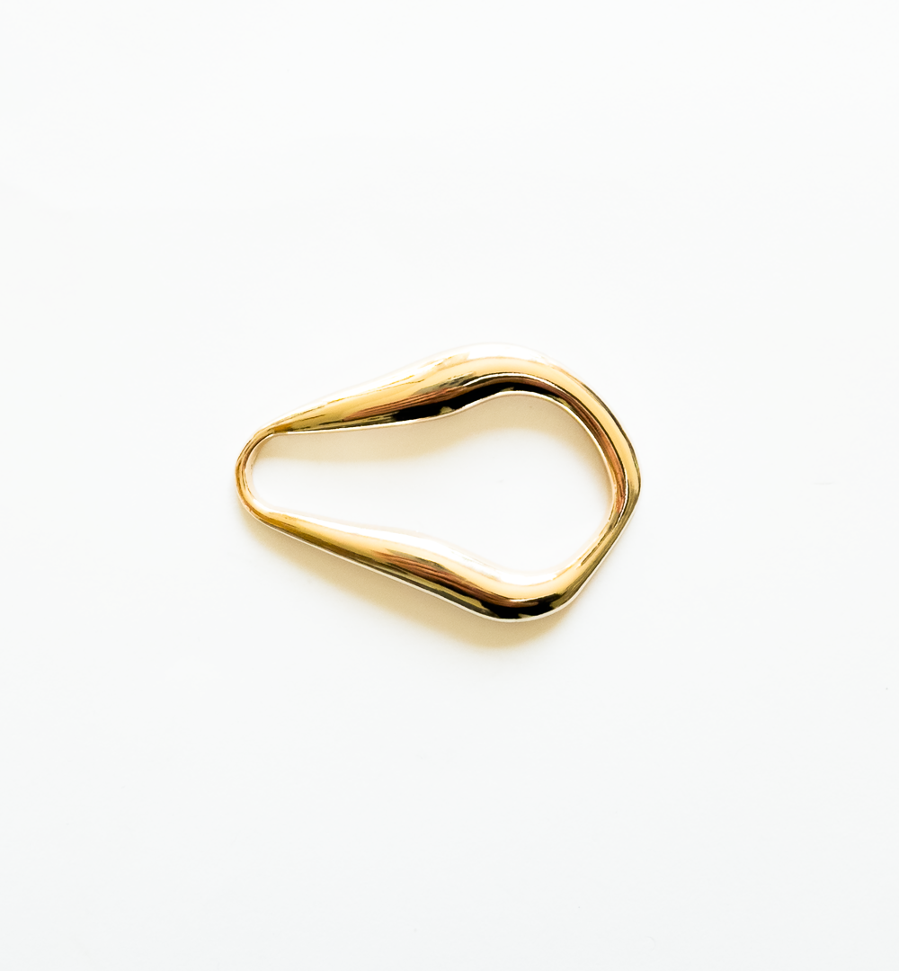 Fivela de metal dourado para gravata #002