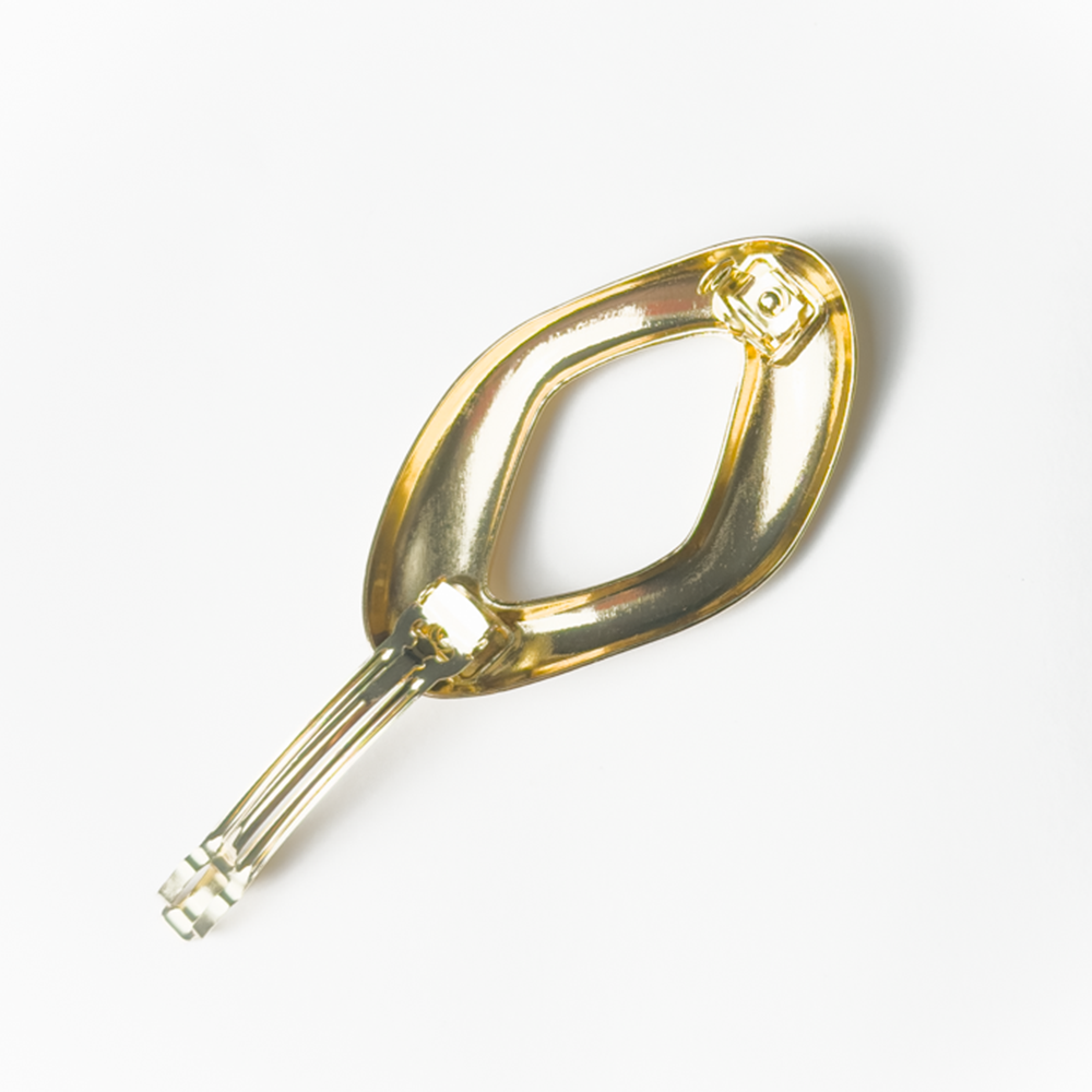 Presilha de cabelo metal dourada luz dos olhos