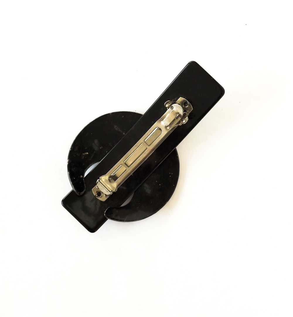 Presilha de cabelo cher preta com glitter