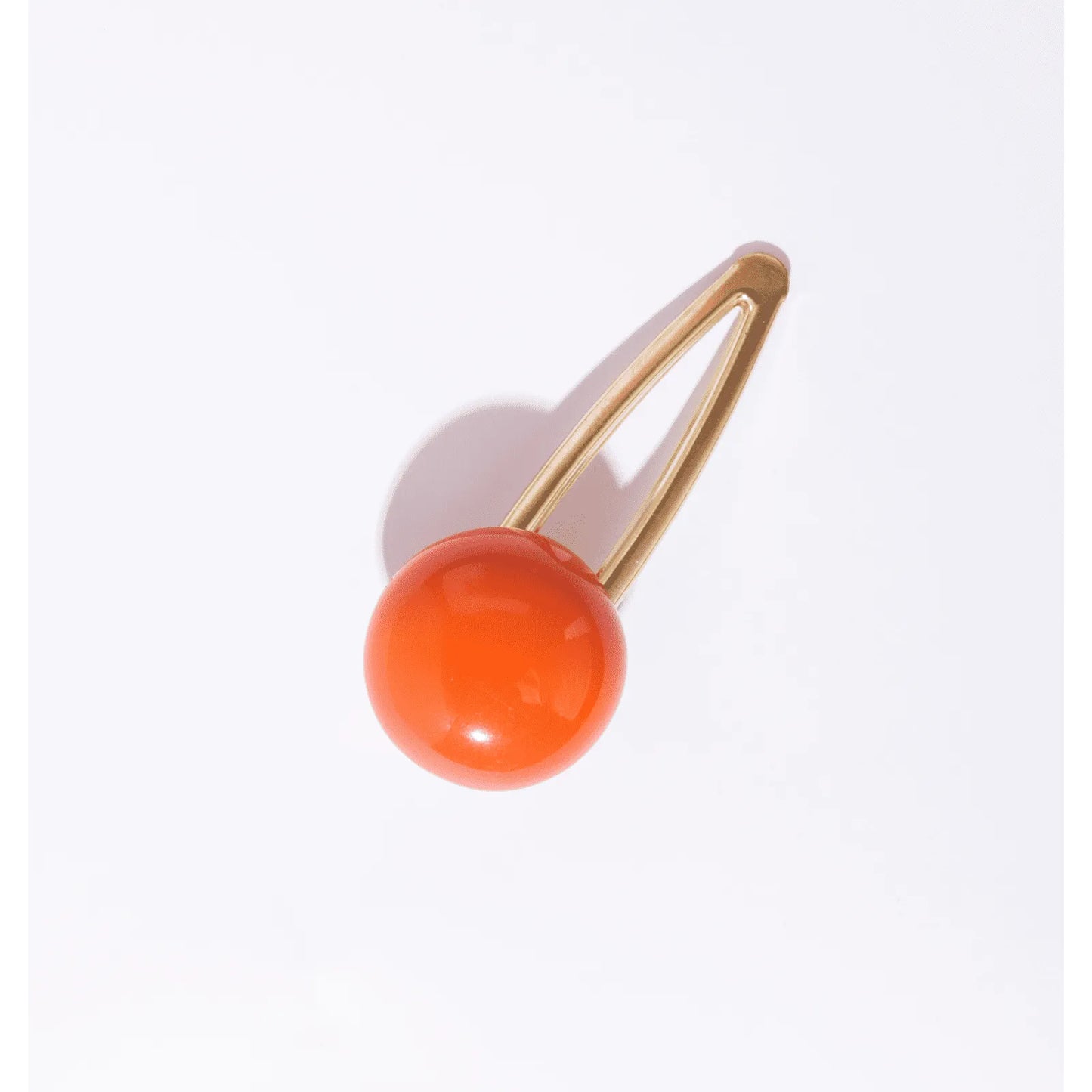 Presilha de cabelo botão laranja