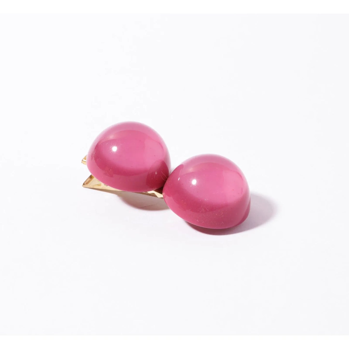 Presilha de cabelo esferas rosa