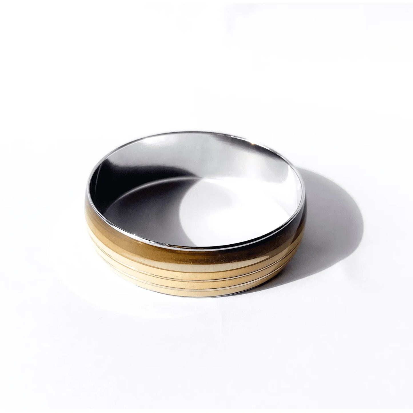 Pulseira Listras Vintage Creme e Prata