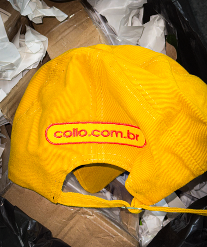 Boné com Patch Bordado Esgotada Amarelo