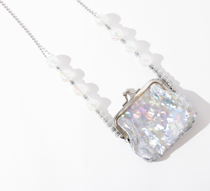 Bolsa mini porta isqueiro holográfica prata