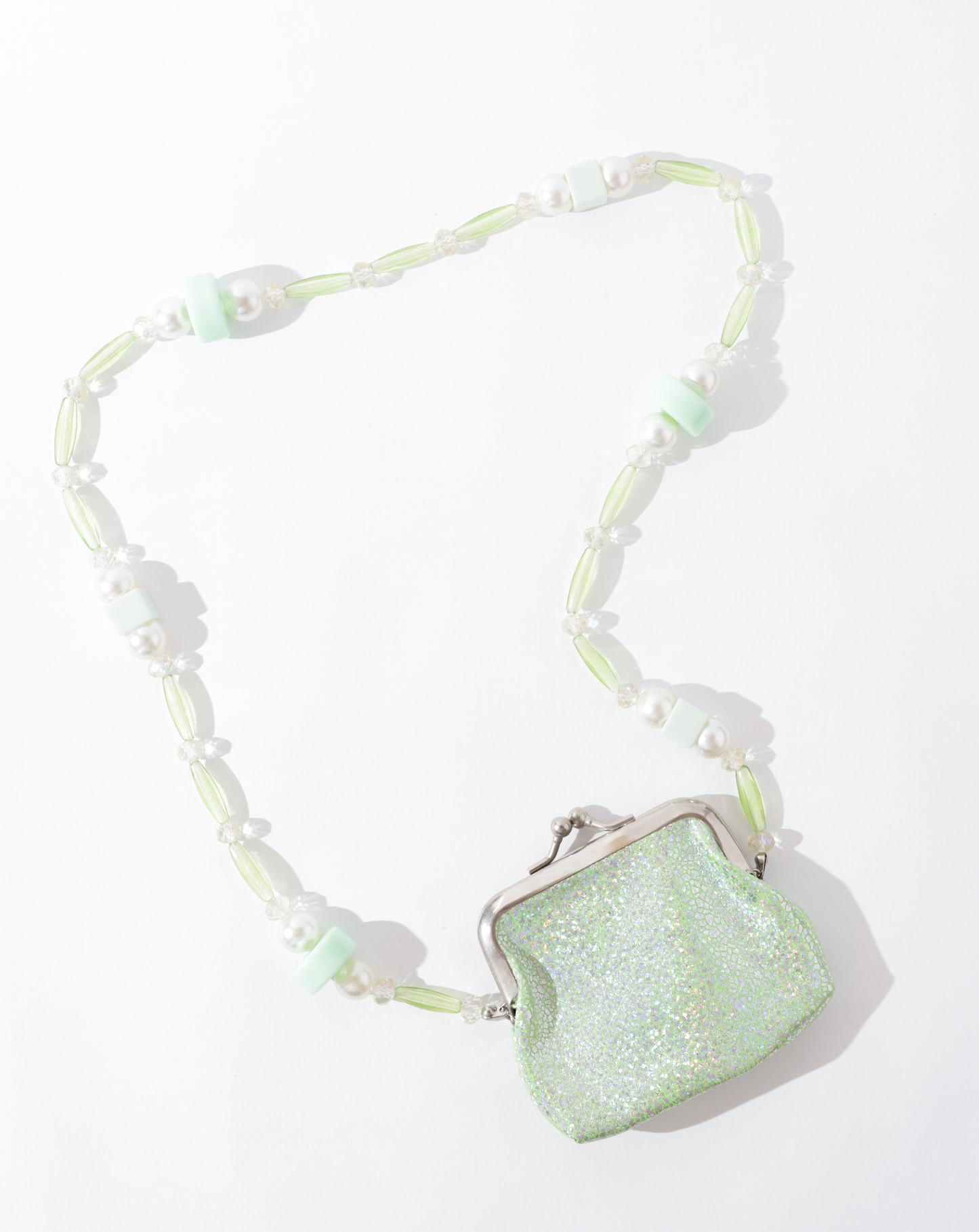 Bolsa mini porta isqueiro verde holográfica
