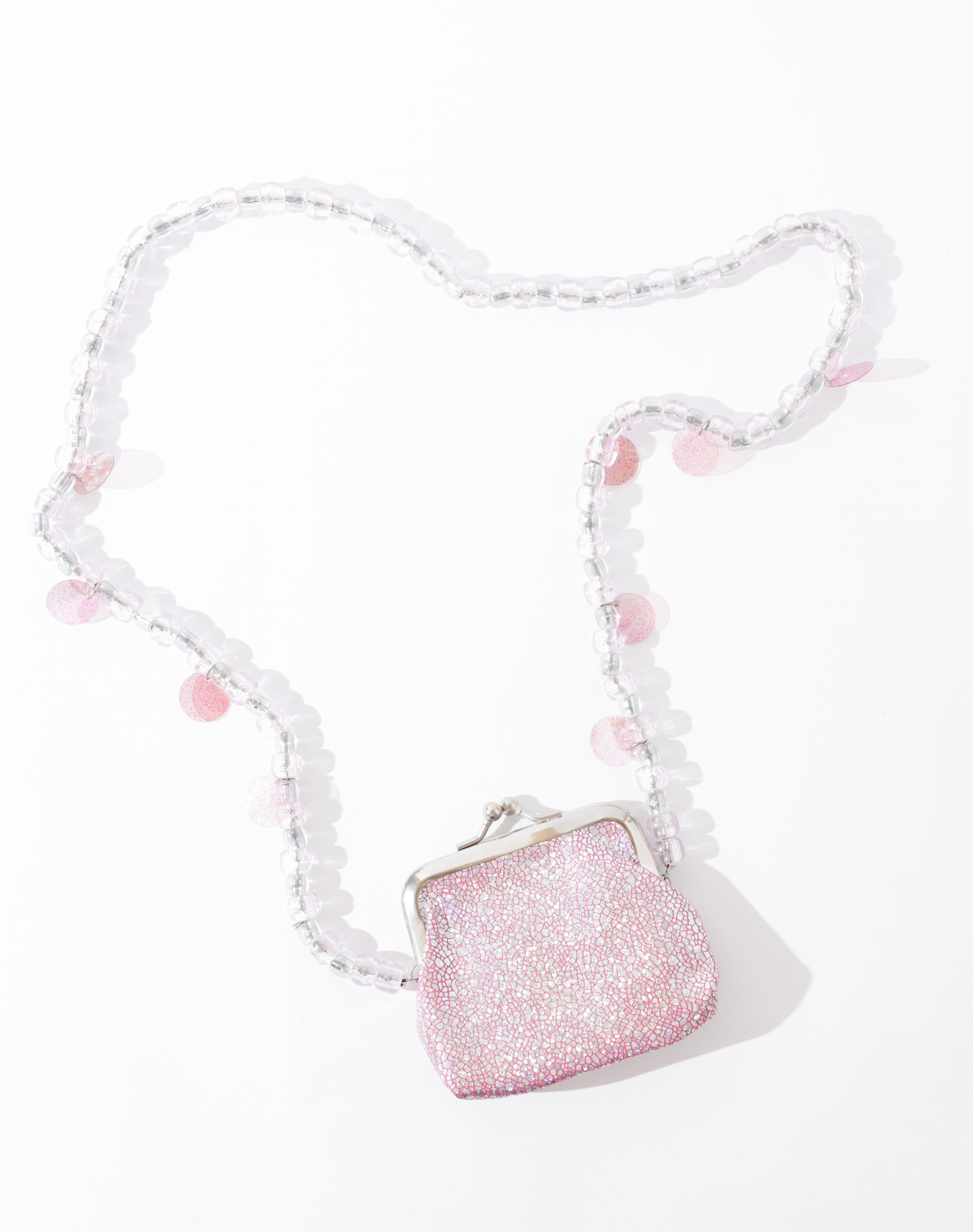Bolsa mini porta isqueiro rosa holográfica