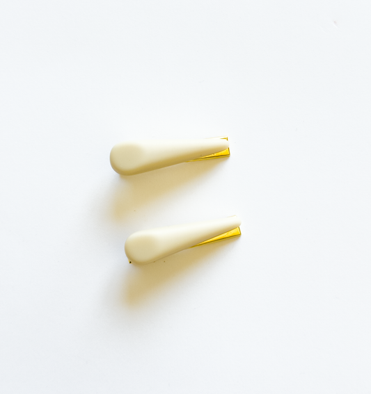 Presilha de cabelo pino creme (2 und.)