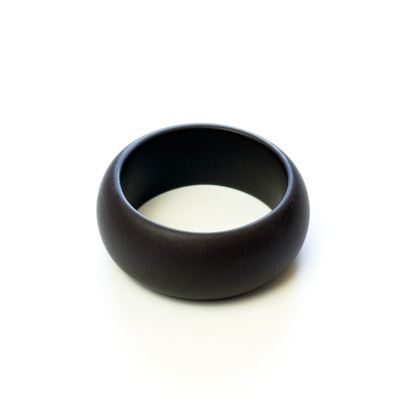 Pulseira bracelete de resina marrom grossa