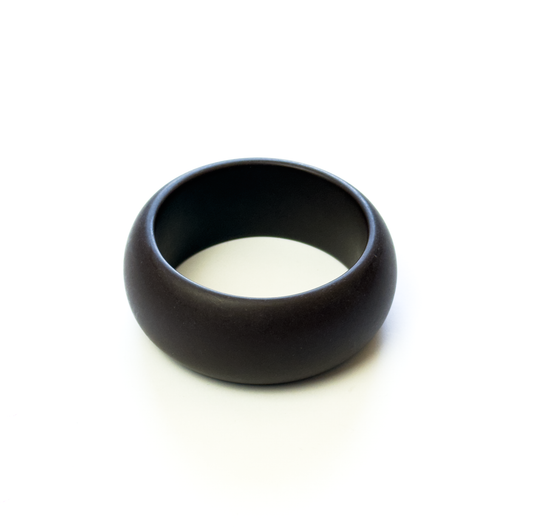 Pulseira bracelete de resina marrom grossa
