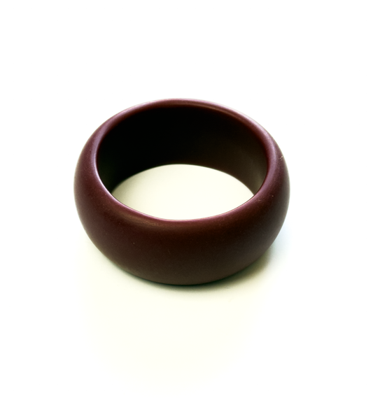 Pulseira bracelete de resina vermelho bordô grossa