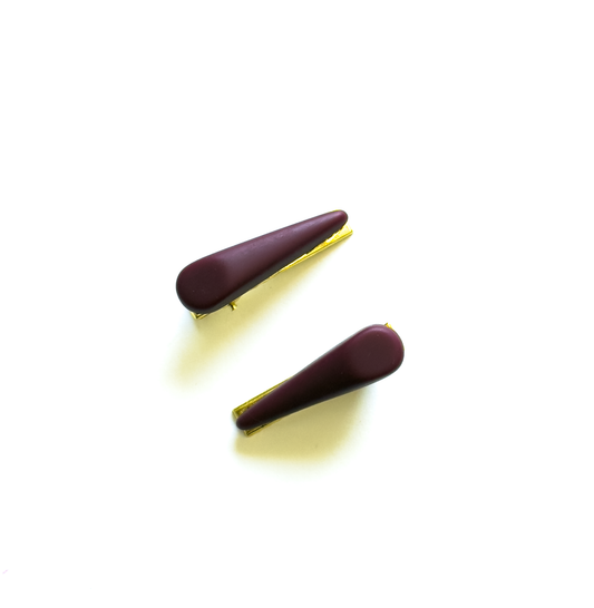 Presilha de cabelo pino vermelho bordô (2 und.)
