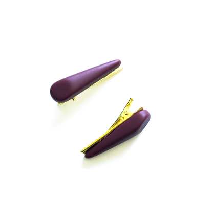 Presilha de cabelo pino vermelho bordô (2 und.)