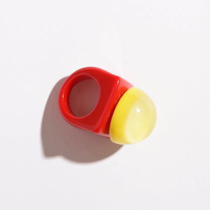 Anel bola vermelho