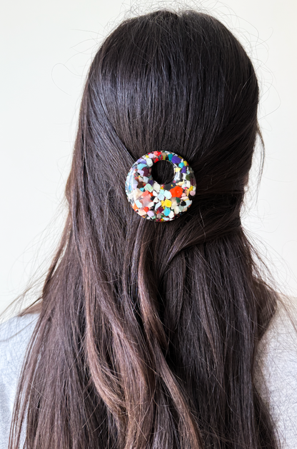 Presilha de cabelo granilite transparente
