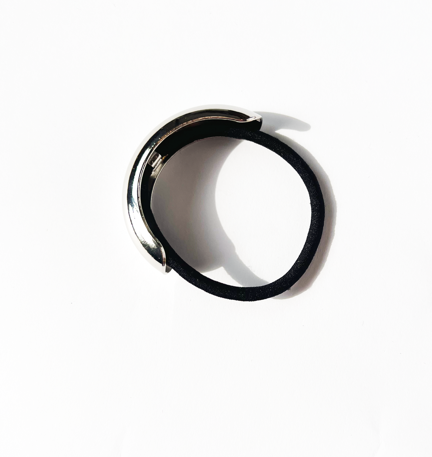 Elástico de cabelo ponteira único prata