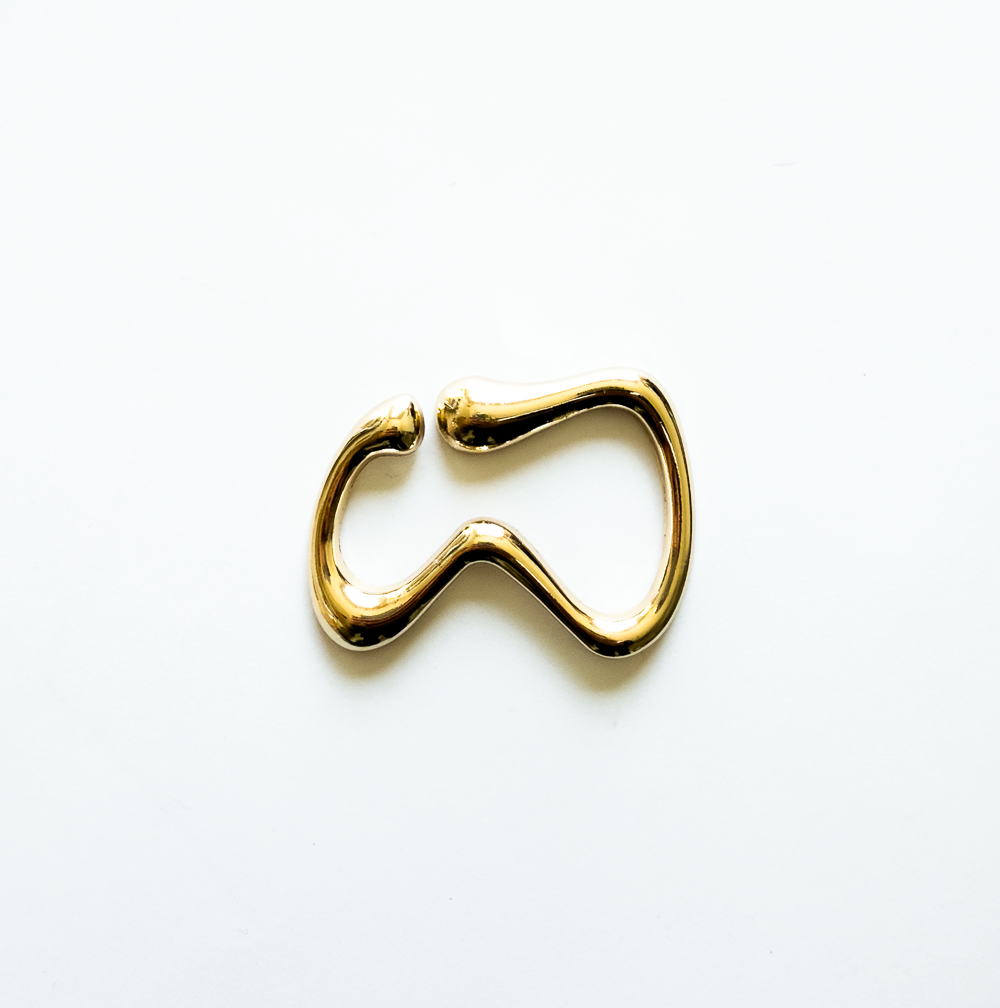 Fivela de metal dourado para gravata #005