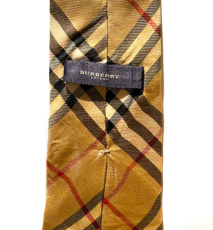 Gravata vintage com fivela de metal dourada #12