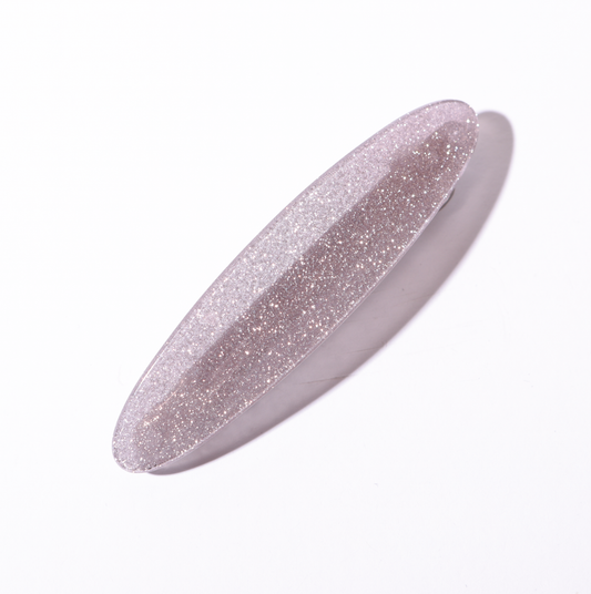 Presilha de cabelo glitter cinza