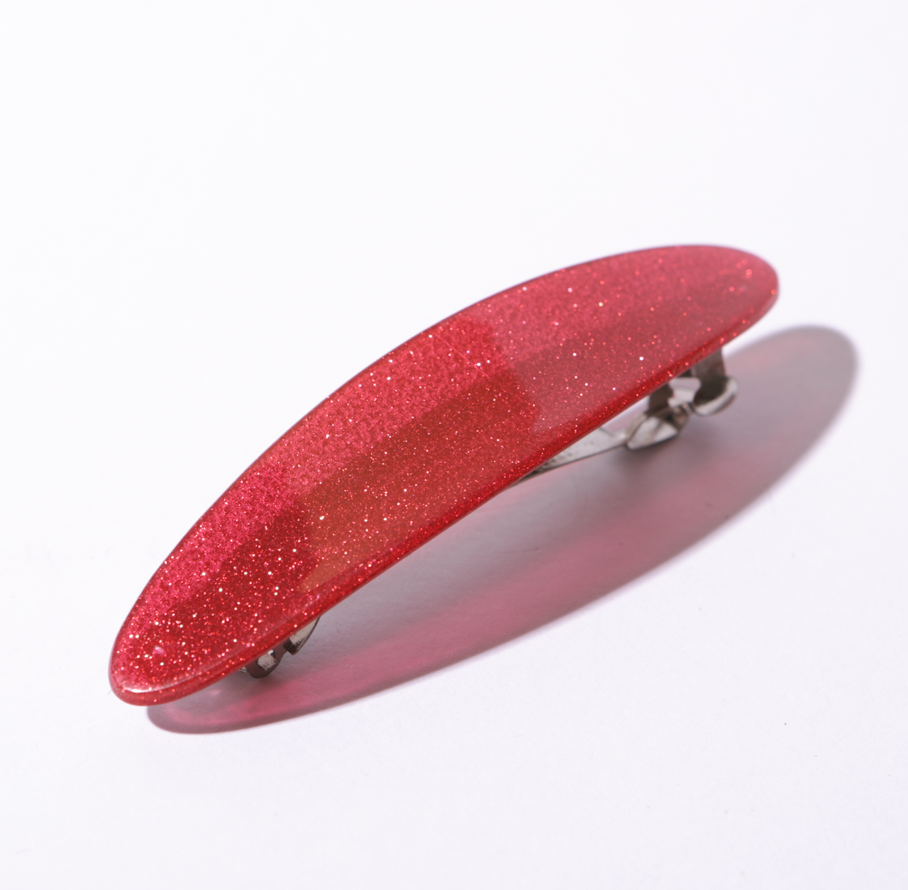 Presilha de cabelo glitter vermelha