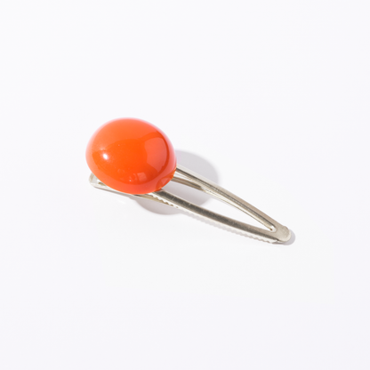 Presilha de cabelo vazada chiclete laranja