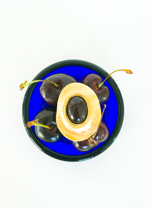 Anel Orgânico Dourado e Preto