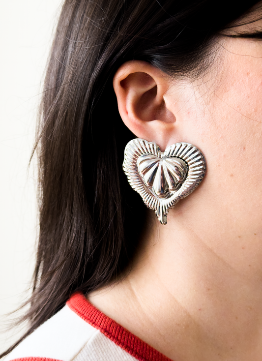 Brinco Explode Coração Prata