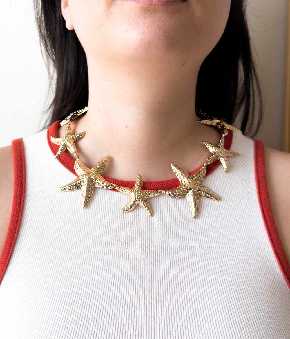 Colar Estrela do Mar Dourado