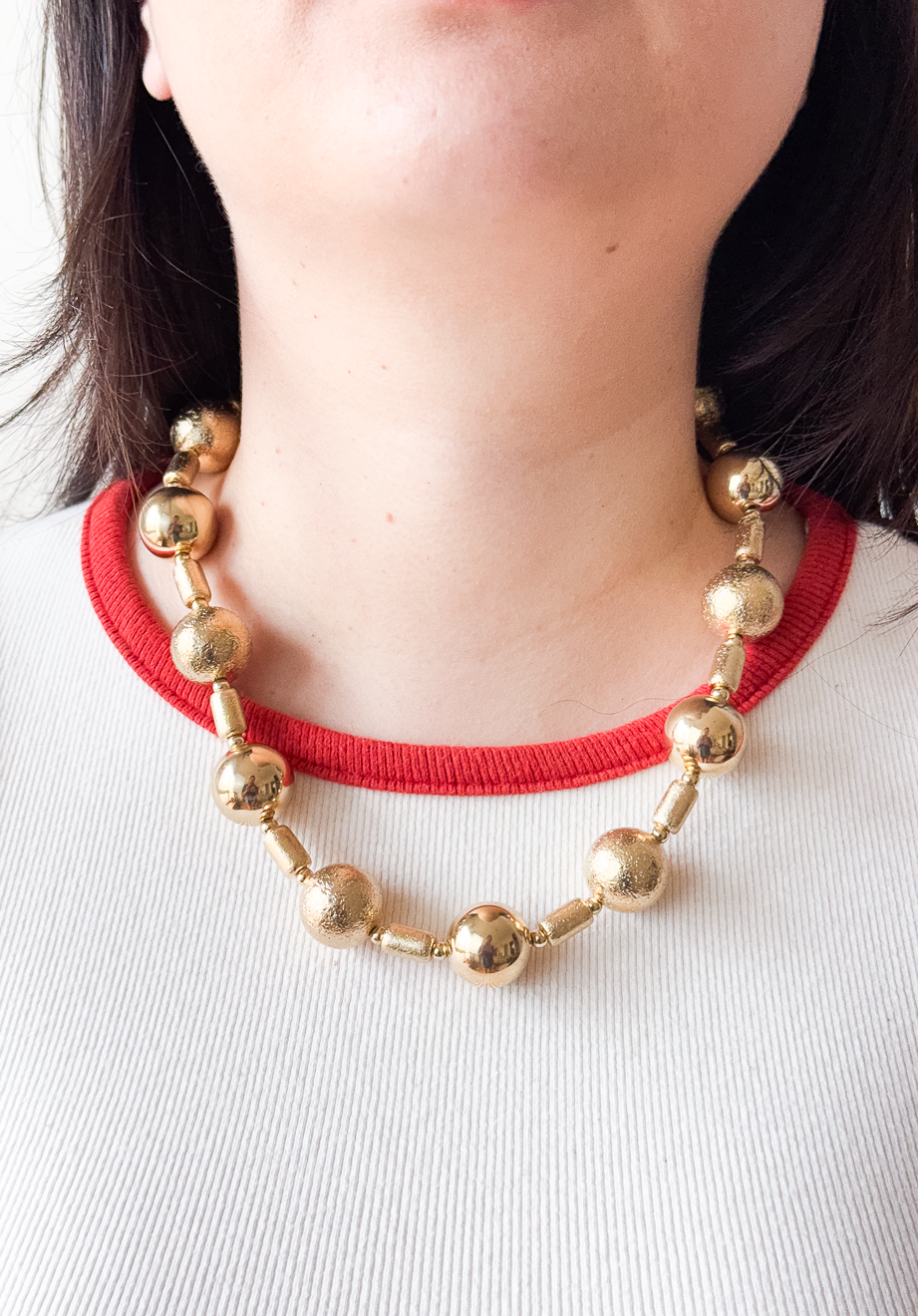 Colar Textura Dourado