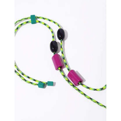 Capinha de celular azul marinho com cordinha verde + chaveiro
