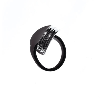 Elástico de cabelo metal texturado prata