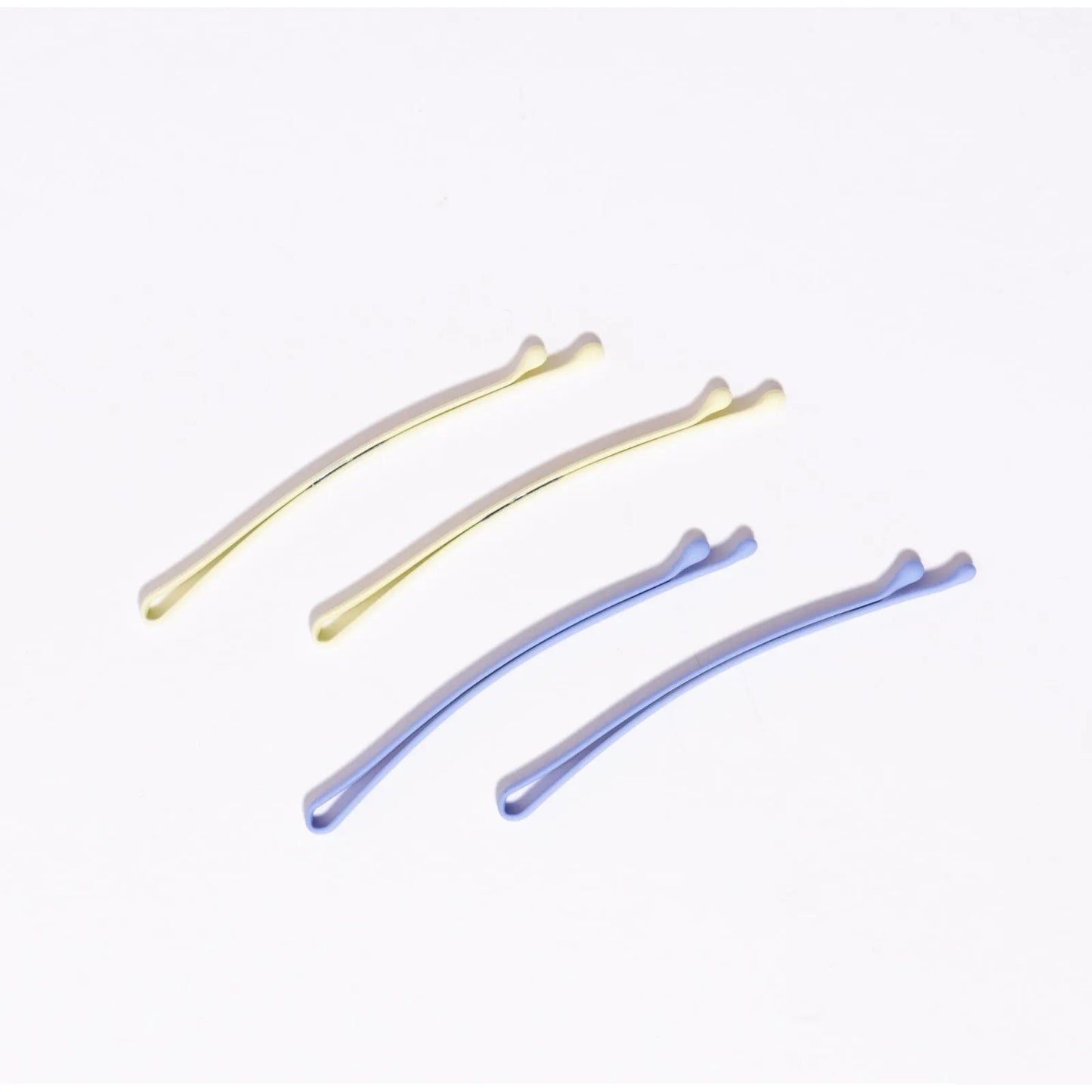 Grampo de cabelo basic azul e amarelo (4und.)