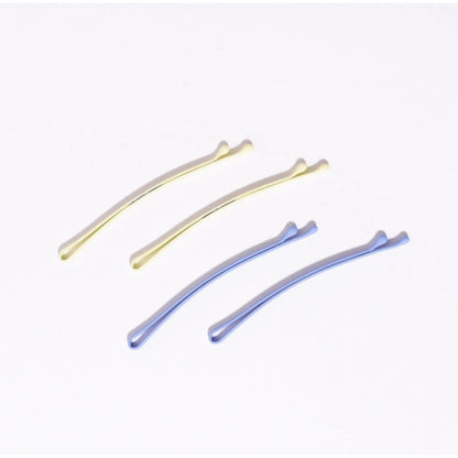 Grampo de cabelo basic azul e amarelo (4und.)