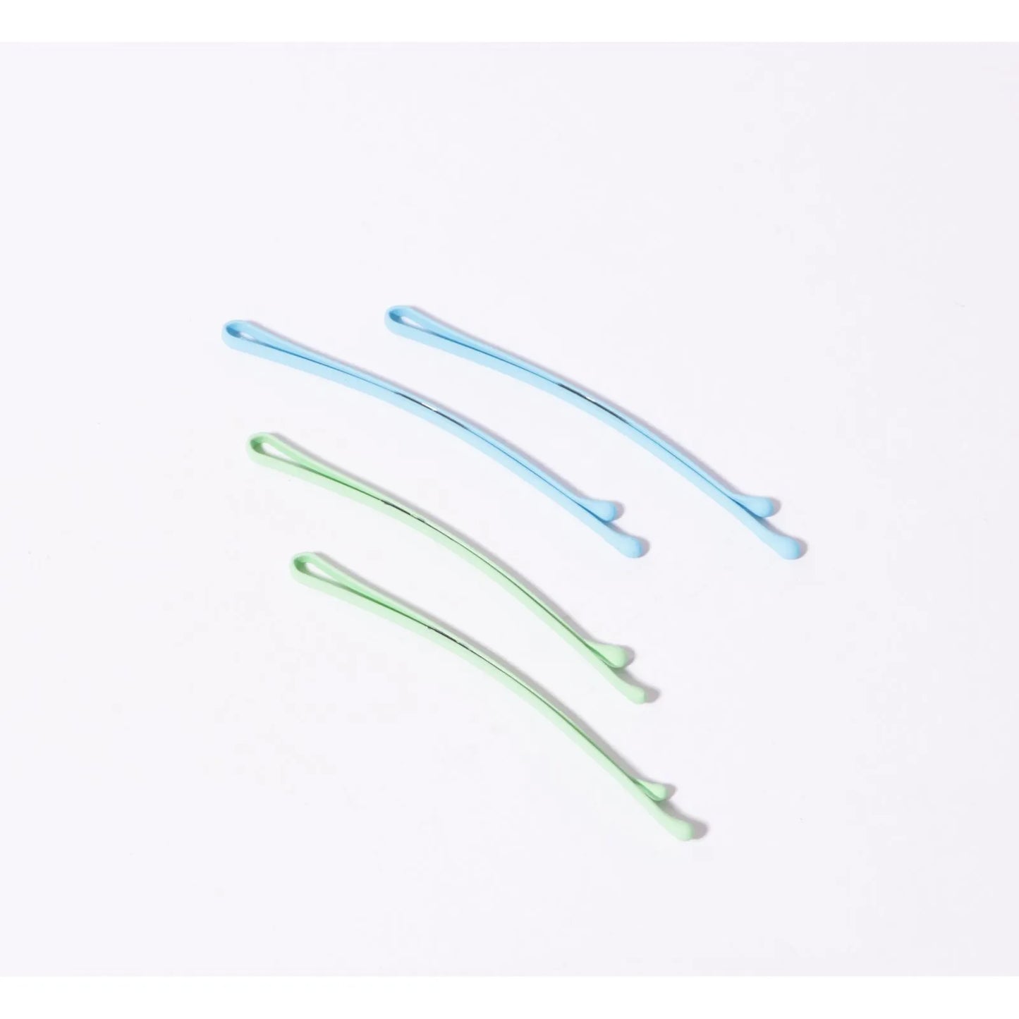 Grampo de cabelo basic verde e azul (4und.)
