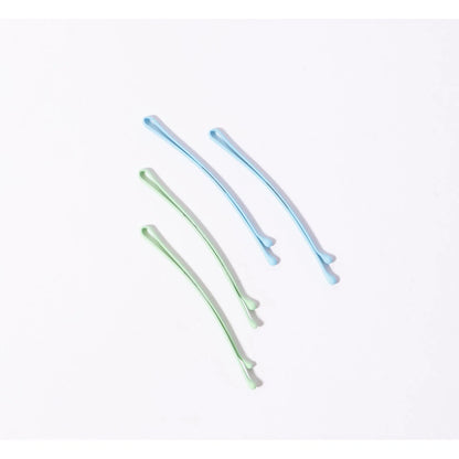 Grampo de cabelo basic verde e azul (4und.)