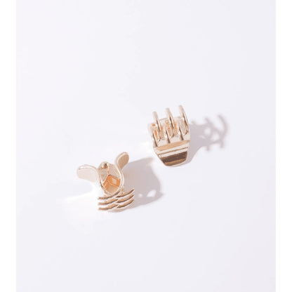 Piranha mini de metal dourado (2 und.)