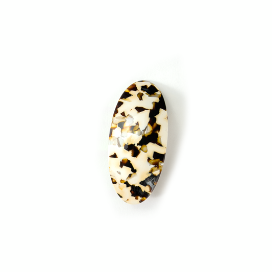 Presilha de cabelo boho branco com marrom