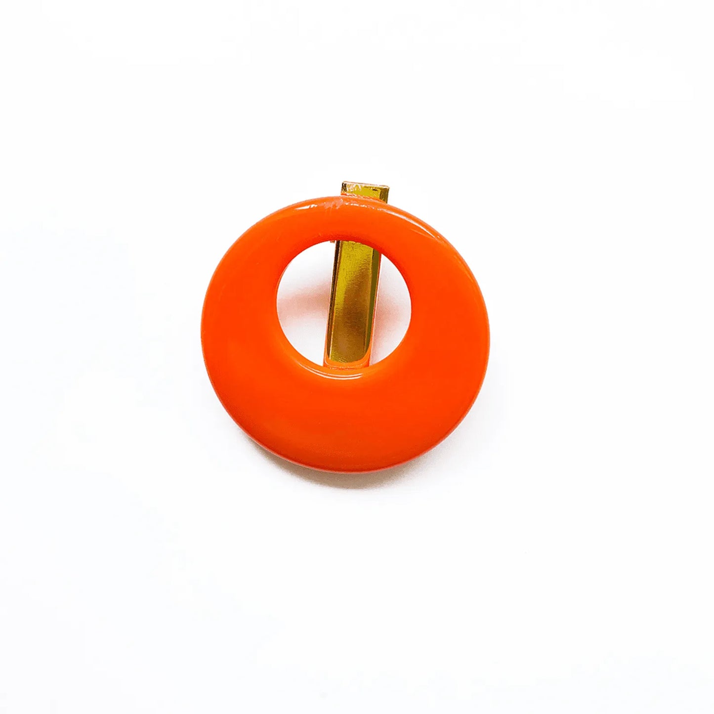 Presilha de cabelo 60`s laranja achatada