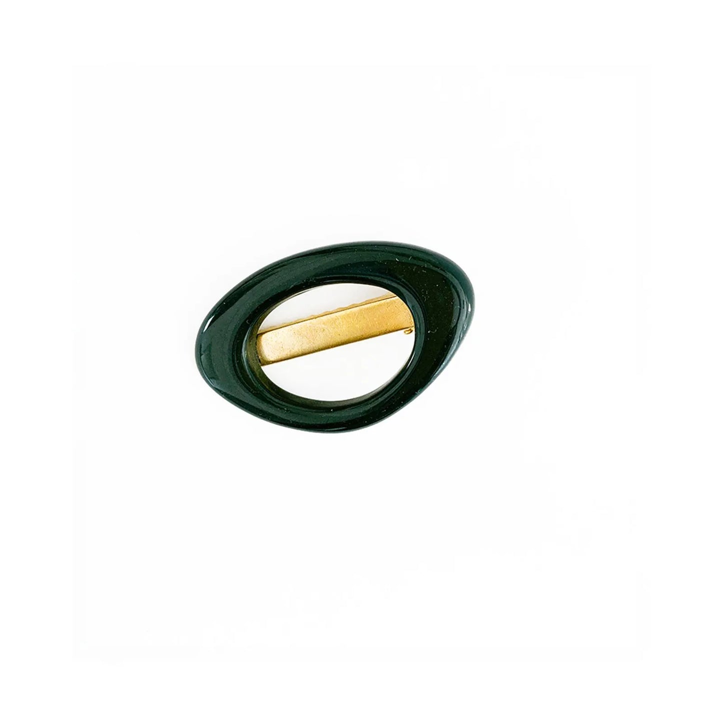 Presilha de cabelo cat eye verde