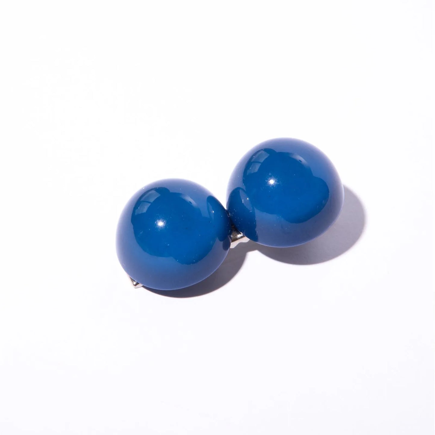 Presilha de cabelo esferas azul bic