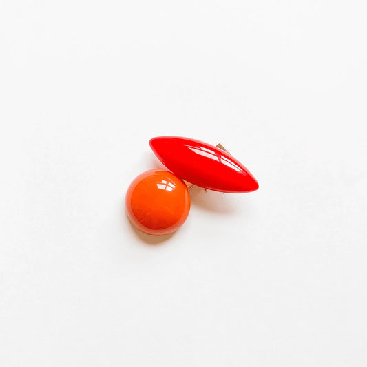 Presilha de cabelo ludmila laranja e vermelho