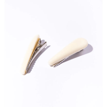 Presilha de cabelo pino branca (2 und.)