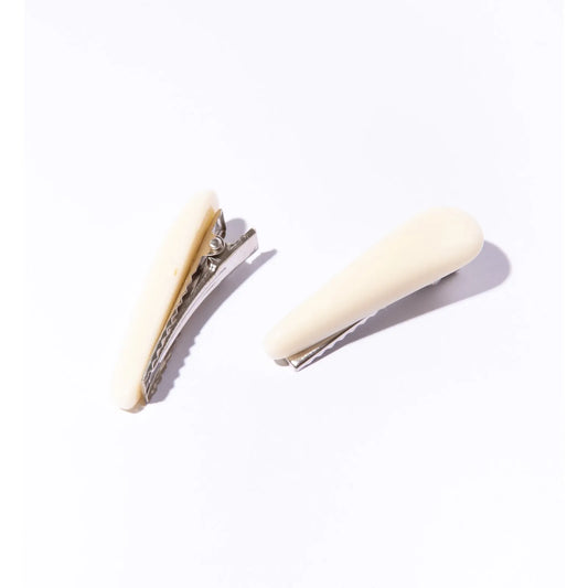 Presilha de cabelo pino branca (2 und.)