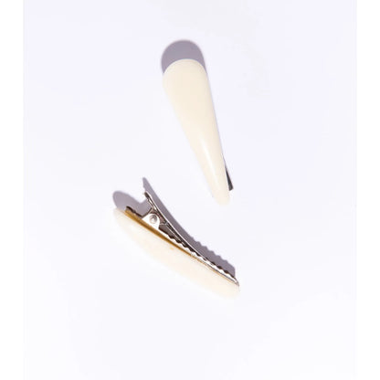 Presilha de cabelo pino branca (2 und.)