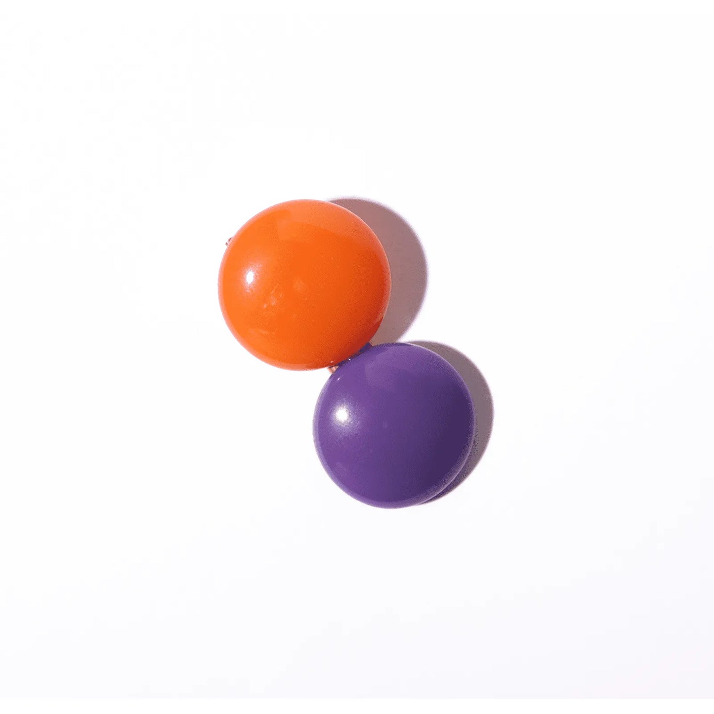 Presilha de cabelo poker roxo e laranja