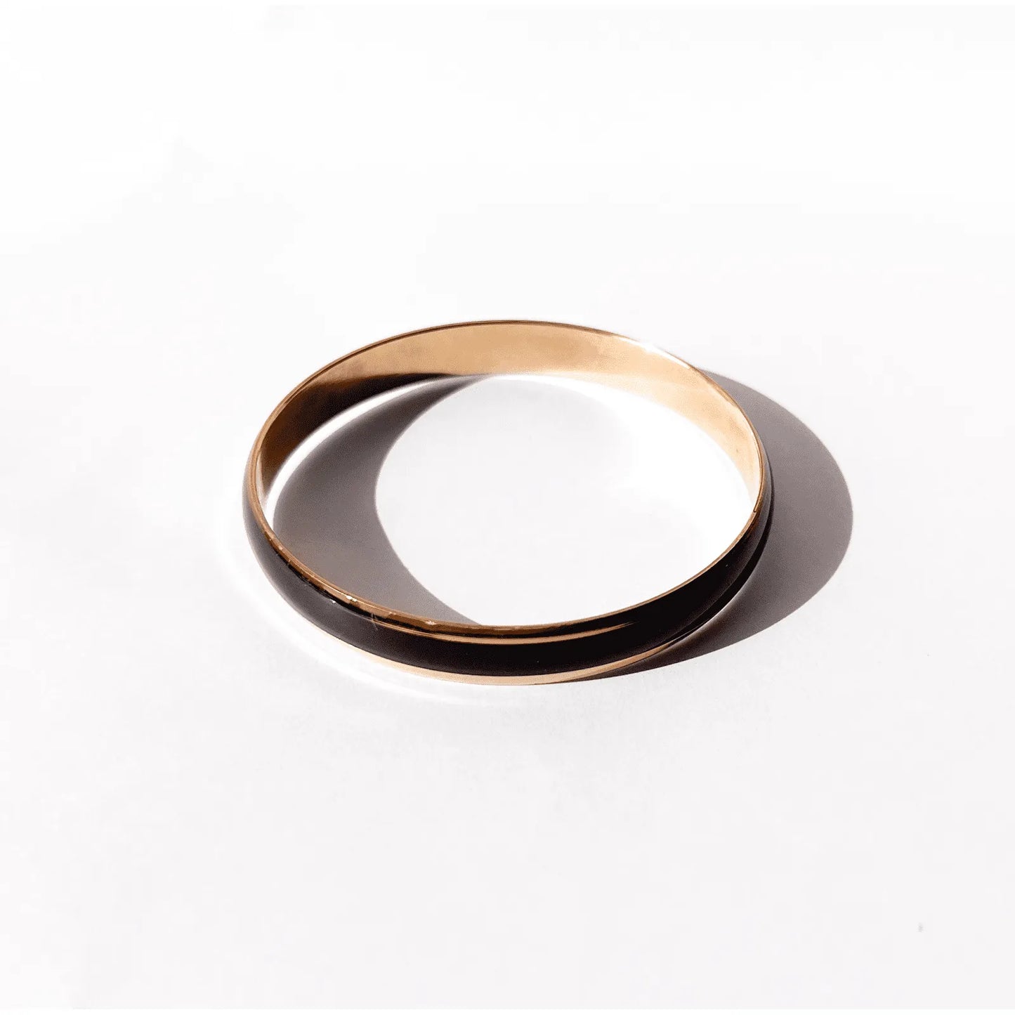 Pulseira Listras Vintage Dourada e Preto