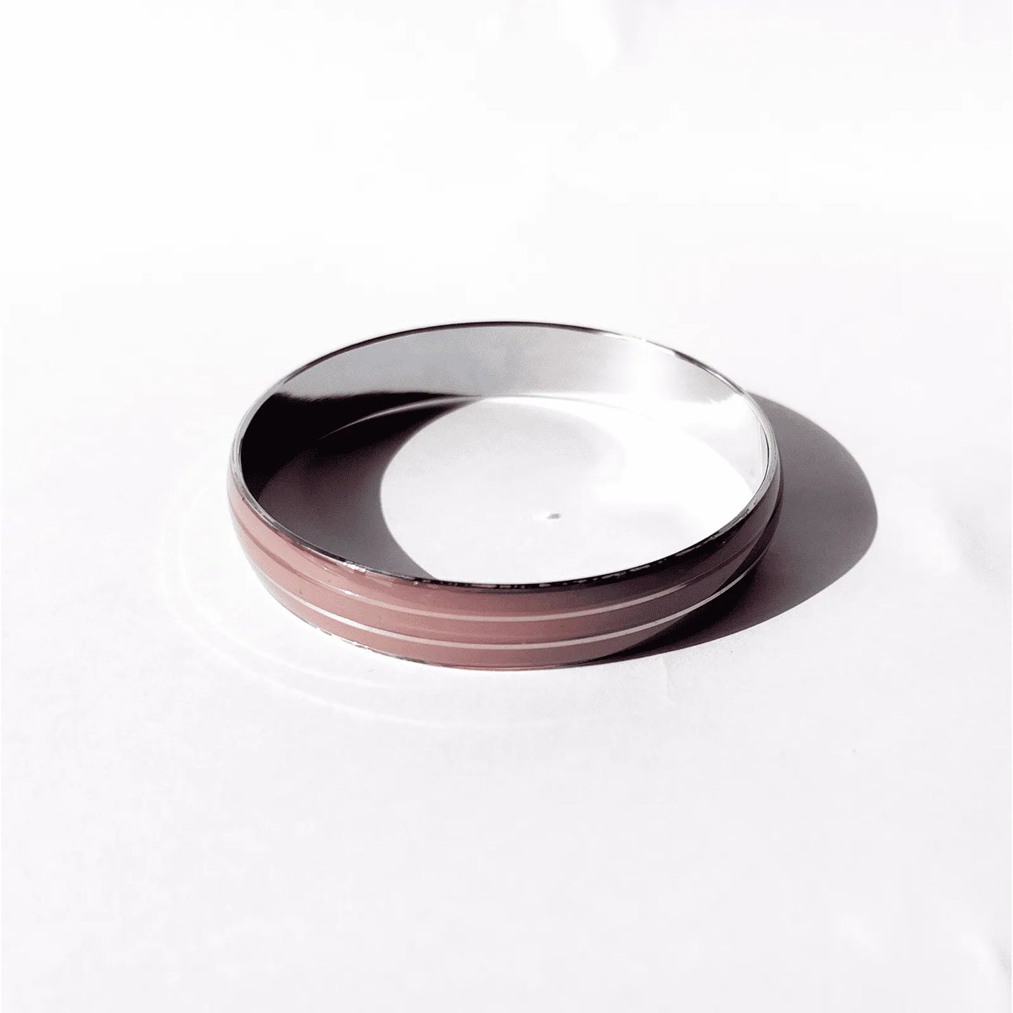 Pulseira Listras Vintage Roxo e Prata Fina